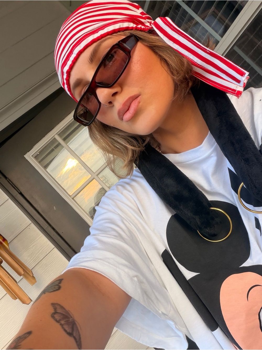 Vintage inspired Mickey goofy pirate ears